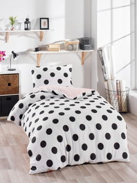 L'essentiel linge de maison Juego de funda nórdica Mixpuan Blanco y Negro 140 x 200 cm